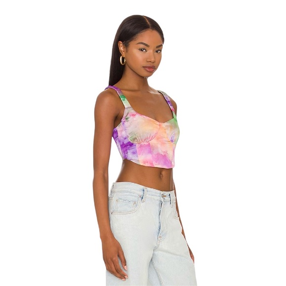 NWOT REVOLVE x Superdown Destiny Crop Top In Multicolor - Picture 4 of 7